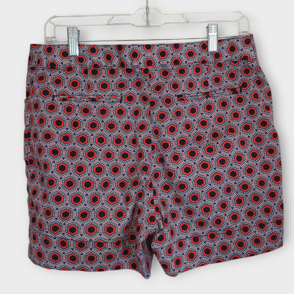 Ellen Tracy Shorts Womens 6 Multicolor Geometric Print Artsy Retro Maximalist - Picture 2 of 6